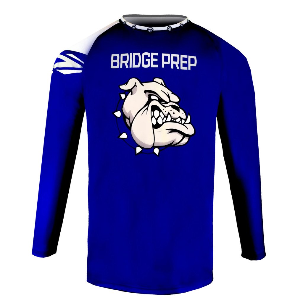 Long Sleeve Crew Neck Shooter Shirt Front