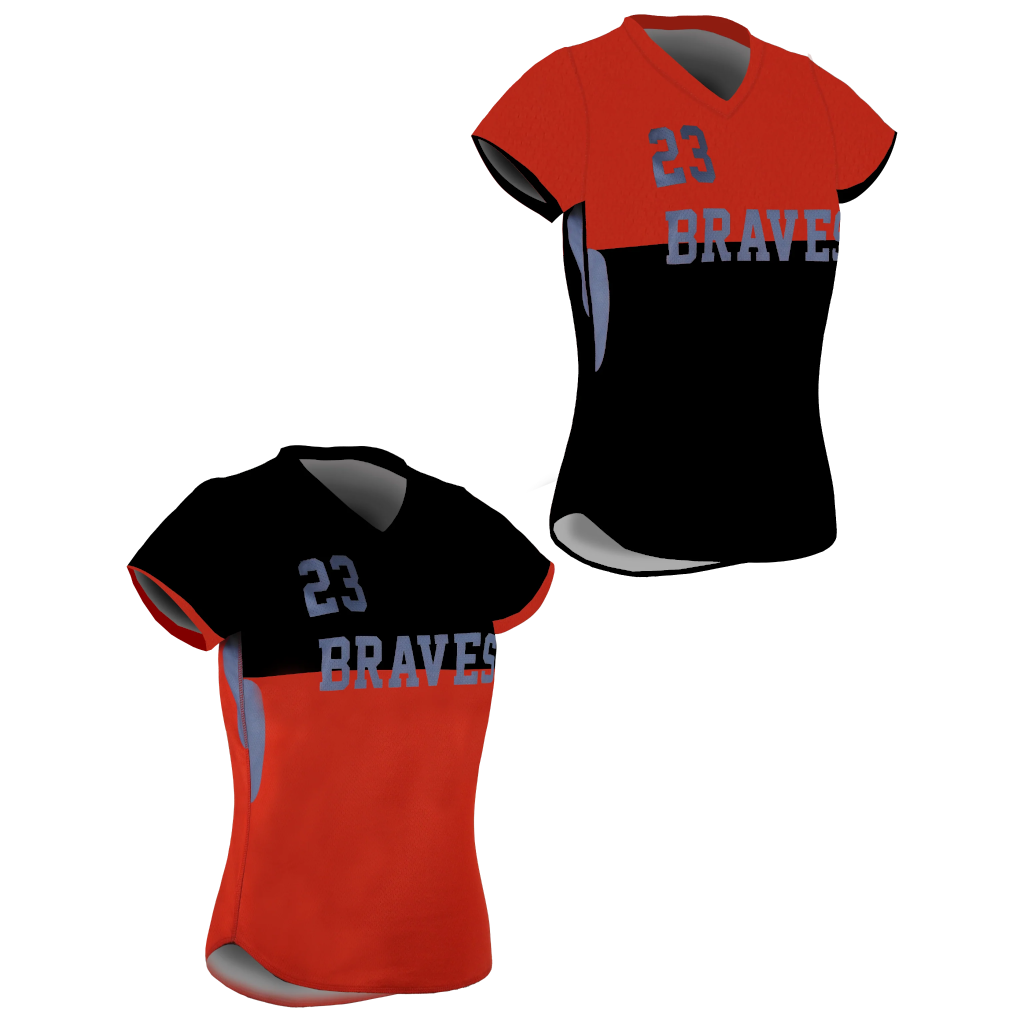 Jersey - Short Sleeve Reversible V Neck Front